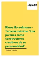Vista previa - Hojas de trabajo - Klaus Hurrelmann - Tercera máxima Los jóvenes como constructores creativos de su personalidad - Hojas de trabajo - Portada
