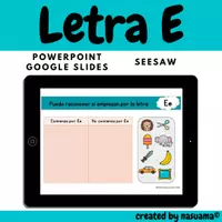 Vorschau - Interaktives Material - Letra E - Actividades digitales en español - Deckblatt