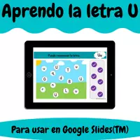 Vorschau - Interaktives Material - Letra U - Actividades digitales en español - Deckblatt