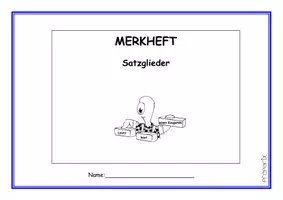 Vorschau - Stationenlernen - Merkkarten Satzglieder - Seite 1
