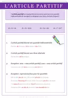 Aperçu - Feuilles d'exercices - Francais: l'article partitif - Page de couverture