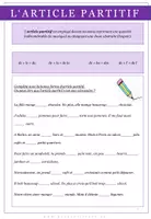 Aperçu - Feuilles d'exercices - Francais: l'article partitif - Page 1