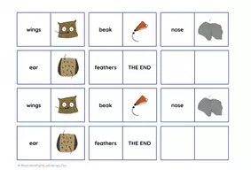 Aperçu - Apprentissages en autonomie - Zoo Animals - BODY PARTS Dominoes - Page 2