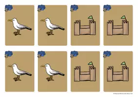 Aperçu - Apprentissages en autonomie - Summer and Seashore Vocabulary - GAME CARDS - Page 1