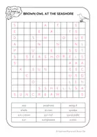 Aperçu - Feuilles d'exercices - Brown Owl at the Seashore - WORD SEARCH - Page 3