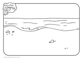 Aperçu - Feuilles d'exercices - Brown Owl At the seashore - READ AND COLOUR/DRAW - Page 2