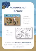 Aperçu - Feuilles d'exercices - Brown Owl at the Seashore - HIDDEN OBJECT PICTURE - Page de couverture