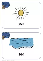 Aperçu - Apprentissages en autonomie - Brown Owl At the seashore - FLASHCARDS and WORDCARDS - Page 1