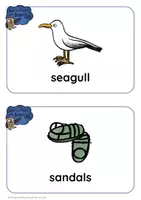 Aperçu - Apprentissages en autonomie - Brown Owl At the seashore - FLASHCARDS and WORDCARDS - Page 3