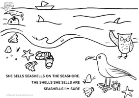 Aperçu - Feuilles d'exercices - Brown Owl At the Seashore - Colouring Pages - Page 2