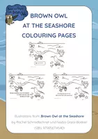 Aperçu - Feuilles d'exercices - Brown Owl At the Seashore - Colouring Pages - Page de couverture