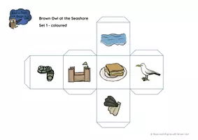 Aperçu - Apprentissages en autonomie - Brown Owl At the Seashore - VOCABULARY DICE - Page 1