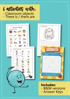 Aperçu - Feuilles d'exercices - Back to School Posters and Activities; Classroom Objects; English - Page 3