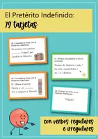 Aperçu - Cartes d'exercices - Pretérito Indefinido: 72 Tarjetas; cartes d'éxercices (Espanol) - Page 2