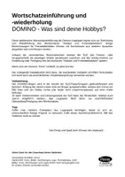 Aperçu - Feuilles d'exercices - Wortschatzeinführung DaZ/DaF mit DOMINO Hobbys und Interessen - Page 1