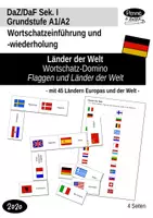 Aperçu - Feuilles d'exercices - Deutsch - Flaggen-Länder-Domino zur Wortschatzeinführung DaZ - Page de couverture