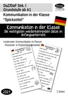 Aperçu - Affichage - Deutsch - Kommunikation in der Klasse - Klassenvokabeln im Anfangsunterricht DaZ, DaF - Page de couverture