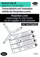 Aperçu - Feuilles d'exercices - Deutsch - DaZ - Reziprokes Lesen - Vorlage für einen Fächer - Page de couverture