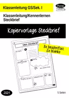 Aperçu - Feuilles d'exercices - Deutsch - DaZ - Steckbrief zum Kennenlernen im Sketchnote-Stil - Page de couverture