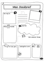 Aperçu - Feuilles d'exercices - Deutsch - DaZ - Steckbrief zum Kennenlernen im Sketchnote-Stil - Page 2