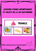 Aperçu - Feuilles d'exercices - ATELIER DE MANIPULATION -Associer formes géométriques et objets de la vie quotidienne - LIBRE DE DROIT - Page de couverture