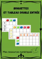Aperçu - Feuilles d'exercices - Briquettes et tableau double entrée - Page de couverture