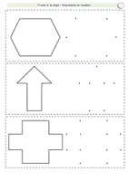 Aperçu - Feuilles d'exercices - Géométrie – Modèles à reproduire – Tracer à la règle - Page de couverture