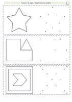 Aperçu - Feuilles d'exercices - Géométrie – Modèles à reproduire – Tracer à la règle - Page 1