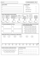 Aperçu - Feuilles d'exercices - Fiches de numération jusqu'à 99 (Ateliers mathématiques) - Page 2