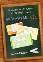 Aperçu - Préparation de séquence / Séquence complète - Grammaire CE2 - 12 Leçons à QR Codes & 38 Applications - Page de couverture