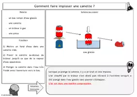 Aperçu - Expériences - Questionner le monde / Sciences - Expérience sur l'air 4 - Comment faire imploser une canette ? - Page 2
