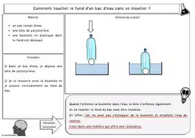 Aperçu - Expériences - Questionner le monde / Sciences - Expérience sur l'air 8 - Comment toucher le fond d’un bac d’eau avec une balle sans la mouiller ? - Page 2