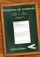 Aperçu - Feuilles d'exercices - Résolution de problèmes CE1 / CE2 - Niv.3 - Page de couverture