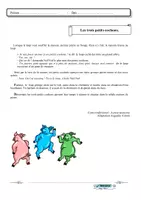 Aperçu - Feuilles d'exercices - Les trois petits cochons - Page 1