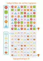 Aperçu - Feuilles d'exercices - Labyrinthes - jeu de suites logiques - Page de couverture