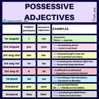 Aperçu - Affichage - POSESIVE ADJECTIVES - Page de couverture