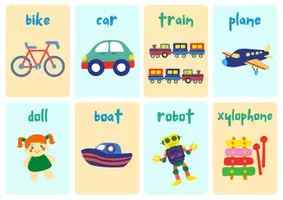 Aperçu - Inclusion - Flashcards des jouets en anglais et en espagnol. - Page 1