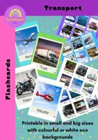 Aperçu - Cartes / Images - Flashcards de vocabulaire des transports en ANGLAIS - Transport Vocabulary Flashcards ESL - Page de couverture