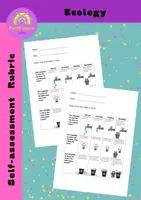 Aperçu - Feuilles d'exercices - Écologie - Prendre soin de notre planète Rubrique en ANGLAIS - Self-Assessment Rubric for Environmental Care - Page de couverture