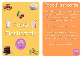 Aperçu - Apprentissages en autonomie - Flashcards de vocabulaire alimentaire en ANGLAIS - Food Vocabulary Flashcards for ESL - Page 2