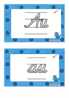 Vorschau - Stationenlernen - Nachspurbuchstaben - Schulausgangsschrift - Deckblatt