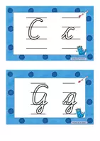 Vorschau - Stationenlernen - Nachspurbuchstaben - Schulausgangsschrift - Seite 3