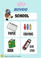 Aperçu - Jeux - School BINGO. Vocabulario del colegio - Page 3