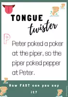 Aperçu - Affichage - FREEBIE - Tongue Twisters (Pósters) - Page 1