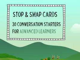 Aperçu - Autre type de ressources - Stop & Swap Cards - Conversation Starters for Advanced Learners - Page 1