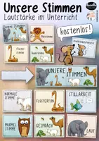 Aperçu - Apprentissages en autonomie - Unsere Stimmen / Lautstärke - Kostenlose Poster - Page 1