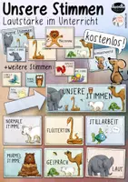 Aperçu - Apprentissages en autonomie - Unsere Stimmen / Lautstärke - Kostenlose Poster - Page de couverture