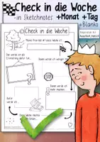 Aperçu - Feuilles d'exercices - Check in die Woche / Tag / Monat - in Sketchnotes - Page de couverture