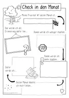 Aperçu - Feuilles d'exercices - Check in die Woche / Tag / Monat - in Sketchnotes - Page 2
