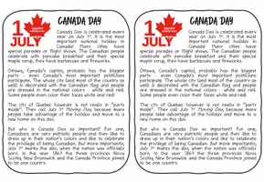 Aperçu - Préparation de séance / Séance complète - Canada Day - Reading Comprehension - Creative Writing - Page 3